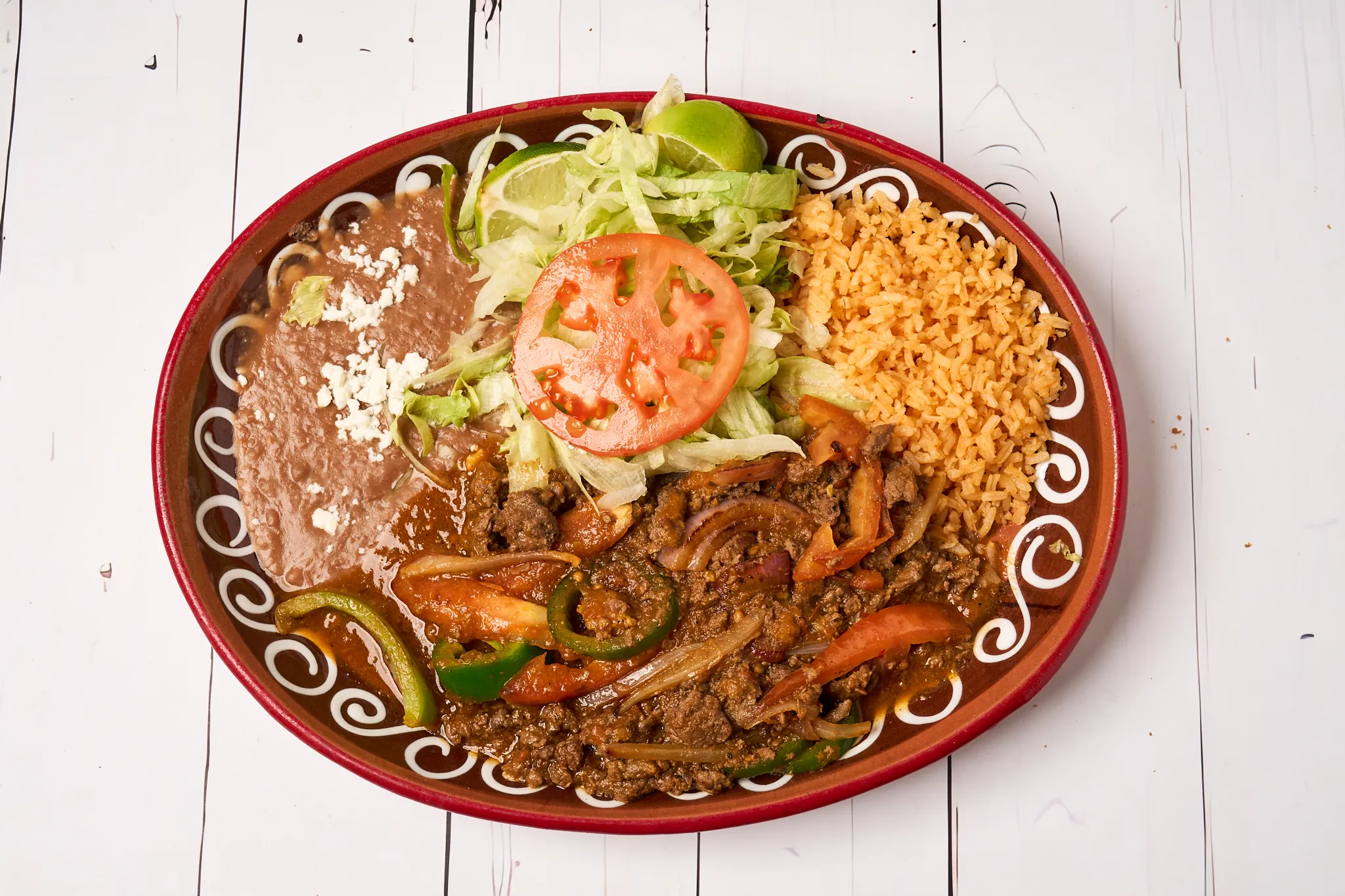 Traditional plate at Los Pastores